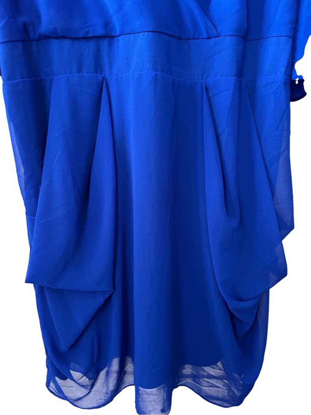 City Chic Cobalt Blue Surplice Midi Dress P:25-28” L:39” - Picture 4 of 8